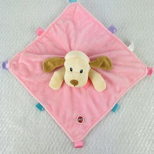 Spot Puppy Dog Lovey Security Comfort Transitional Blanket Pink Soft With Tabs